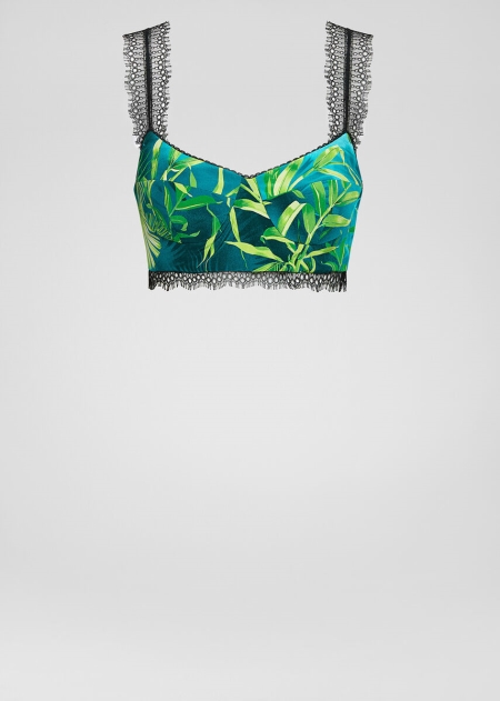 Versace Jungle Print Silk Sport Bh Dam - 497163FAC